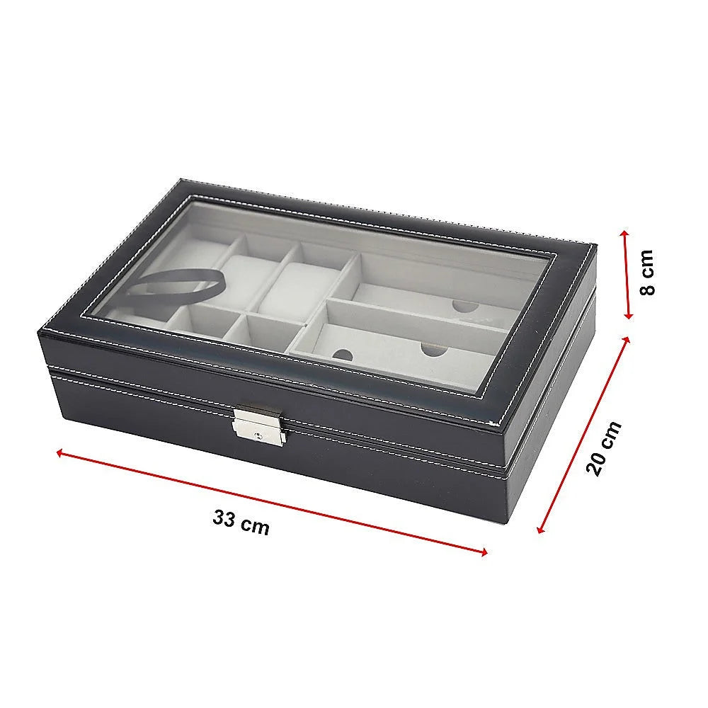 Watch & Sunglasses Display Storage Box 6 + 3 Grid Organizer