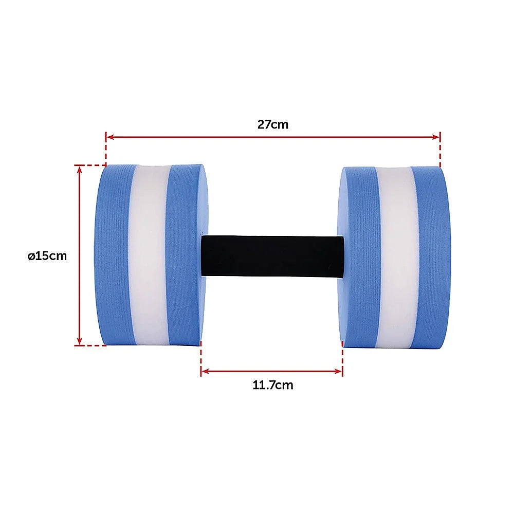 Water Aerobics Dumbbell Set of 2 EVA Aquatic Barbell