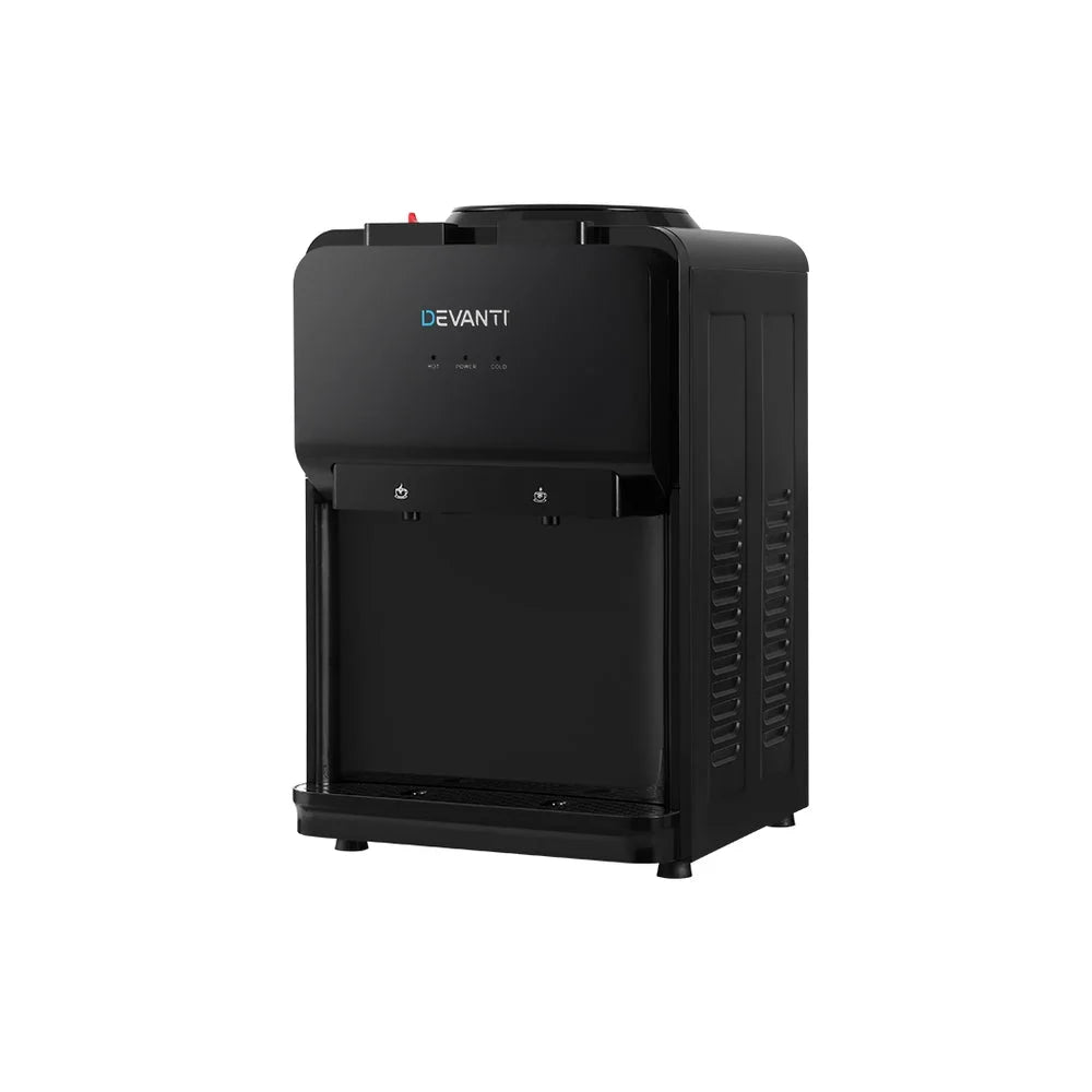 Black water cooler dispenser with useful parts and product scale