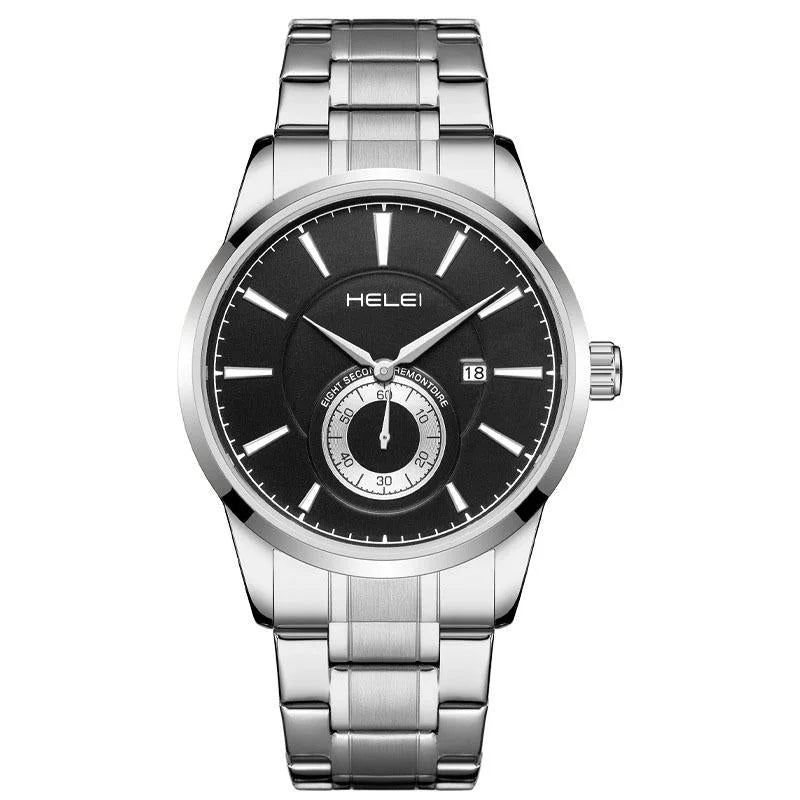 Waterproof Men Quartz Watch with Night Light - H9009b-g