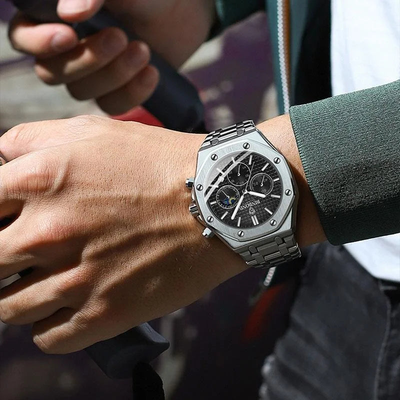Waterproof Multifunctional Business Watch - Luminous Quartz