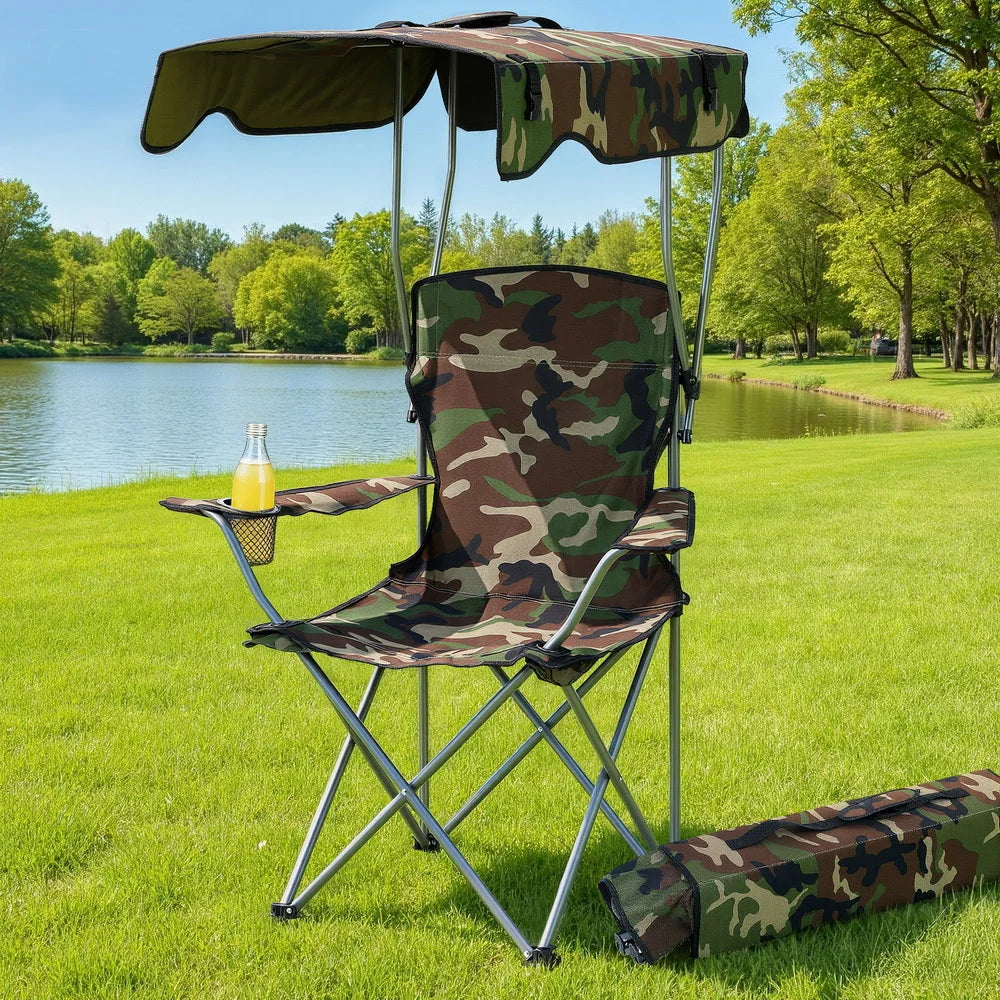 Weisshorn Camping Chair With Canopy Folding Outdoor Portable