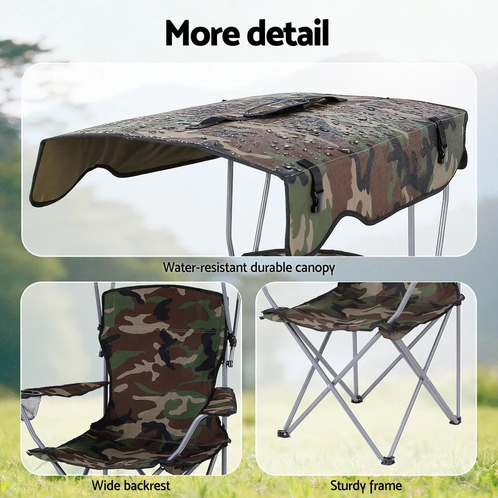 Weisshorn Camping Chair With Canopy Folding Outdoor