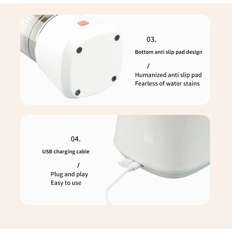 White Electric Citrus Juicer Press - Portable Large Caliber