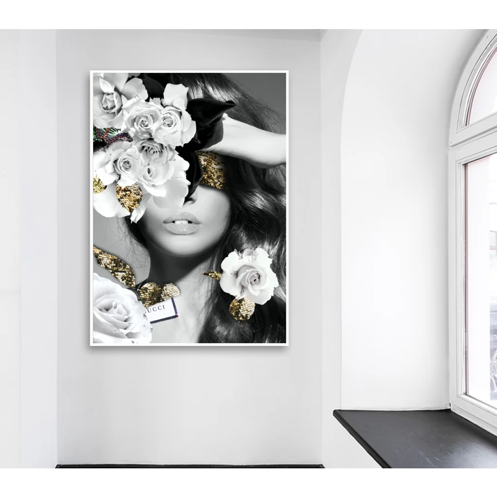 White Framed Artwork Made In Italy - 90cm x 60cm - Home &