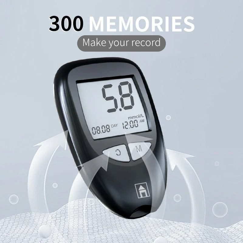 White Home Blood Glucose Meter - English Version Medical