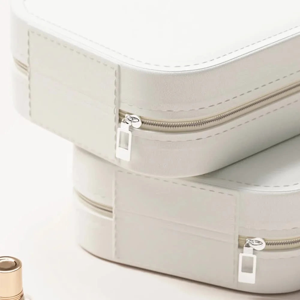 White LED Jewelry Box with Mirror - Smart Light Adjustment