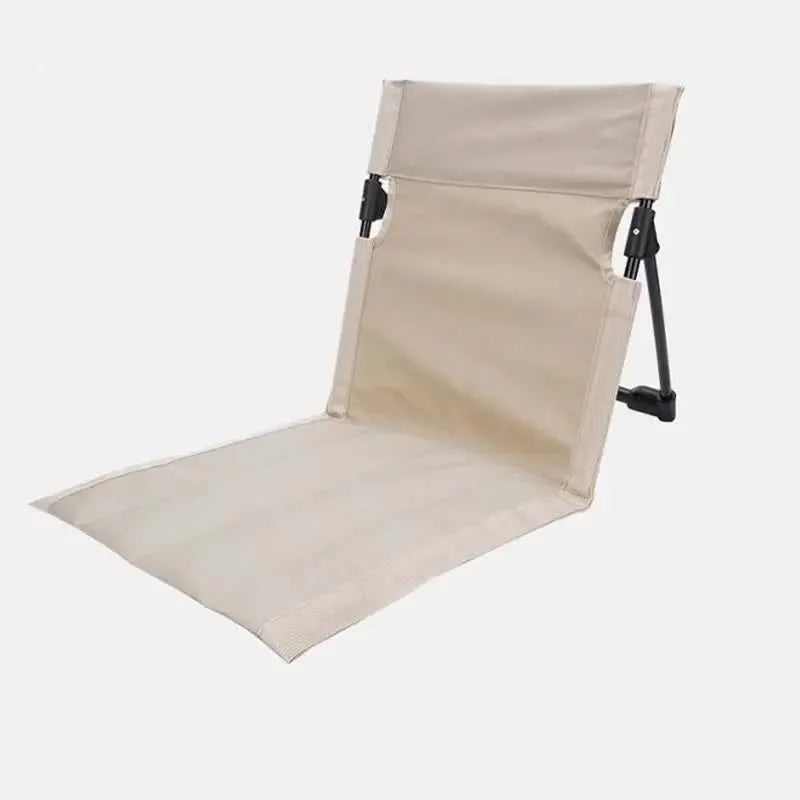 White Outdoor Folding Lawn Chair with Backrest