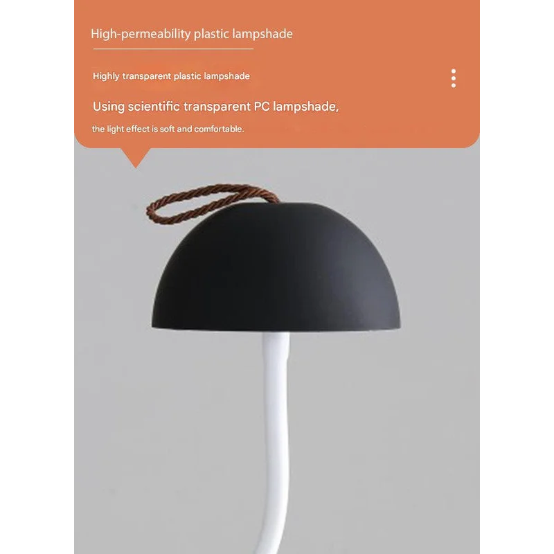 White Sleek Minimalist LED Mushroom Table Lamp