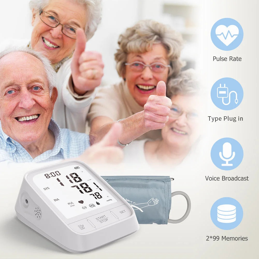 White Smart Upper Arm Blood Pressure Monitor - Medical