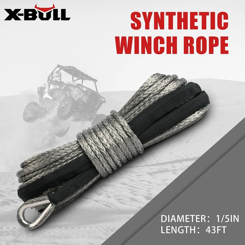 Winch Rope Dyneema Synthetic Rope 5.5mm x 13m Tow Recovery