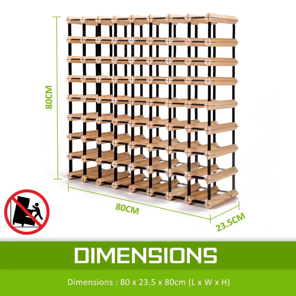 Wine Rack Storage 72 Bottle Timber