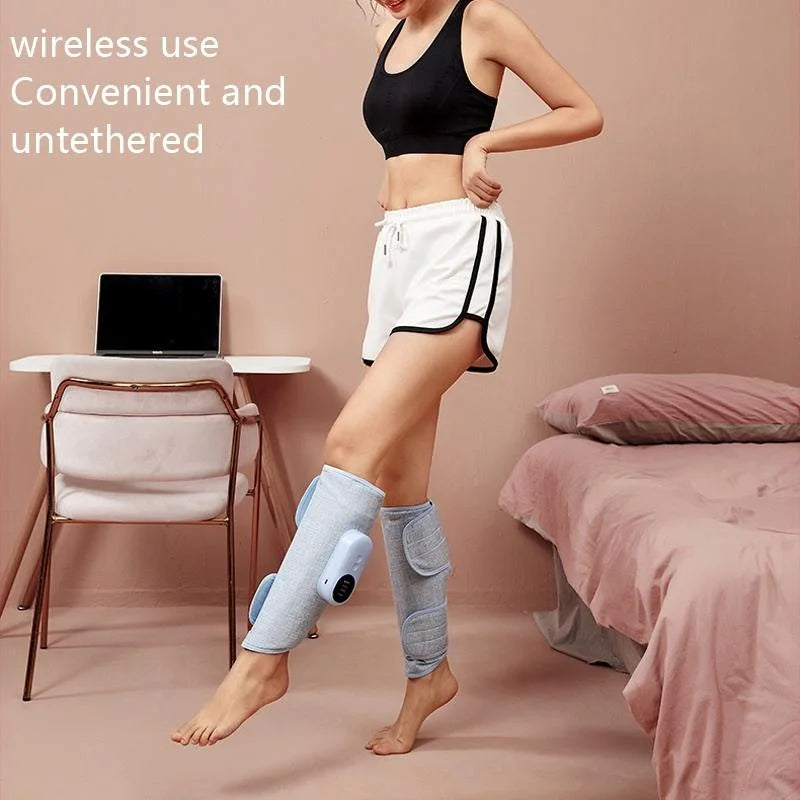 Wireless Leg Massage Blue Double Hot Compress + Air