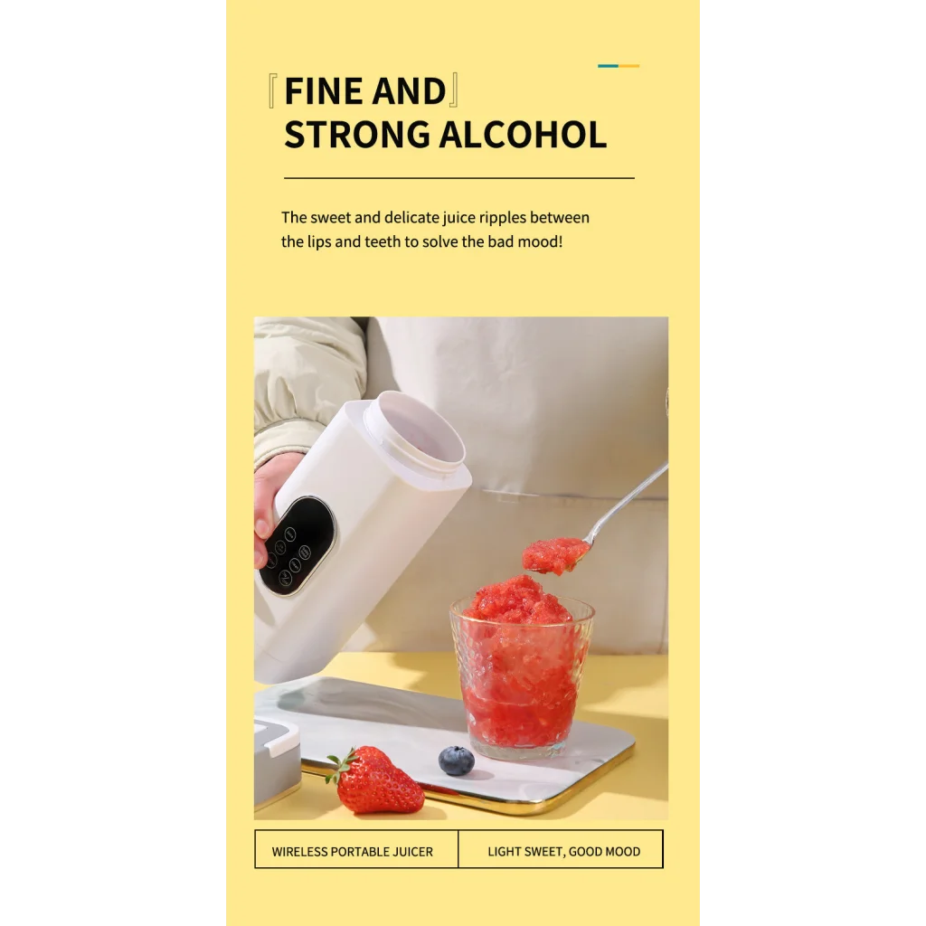 Wireless Portable Juicer Blender - 420ml 12 Blades 5-Hour