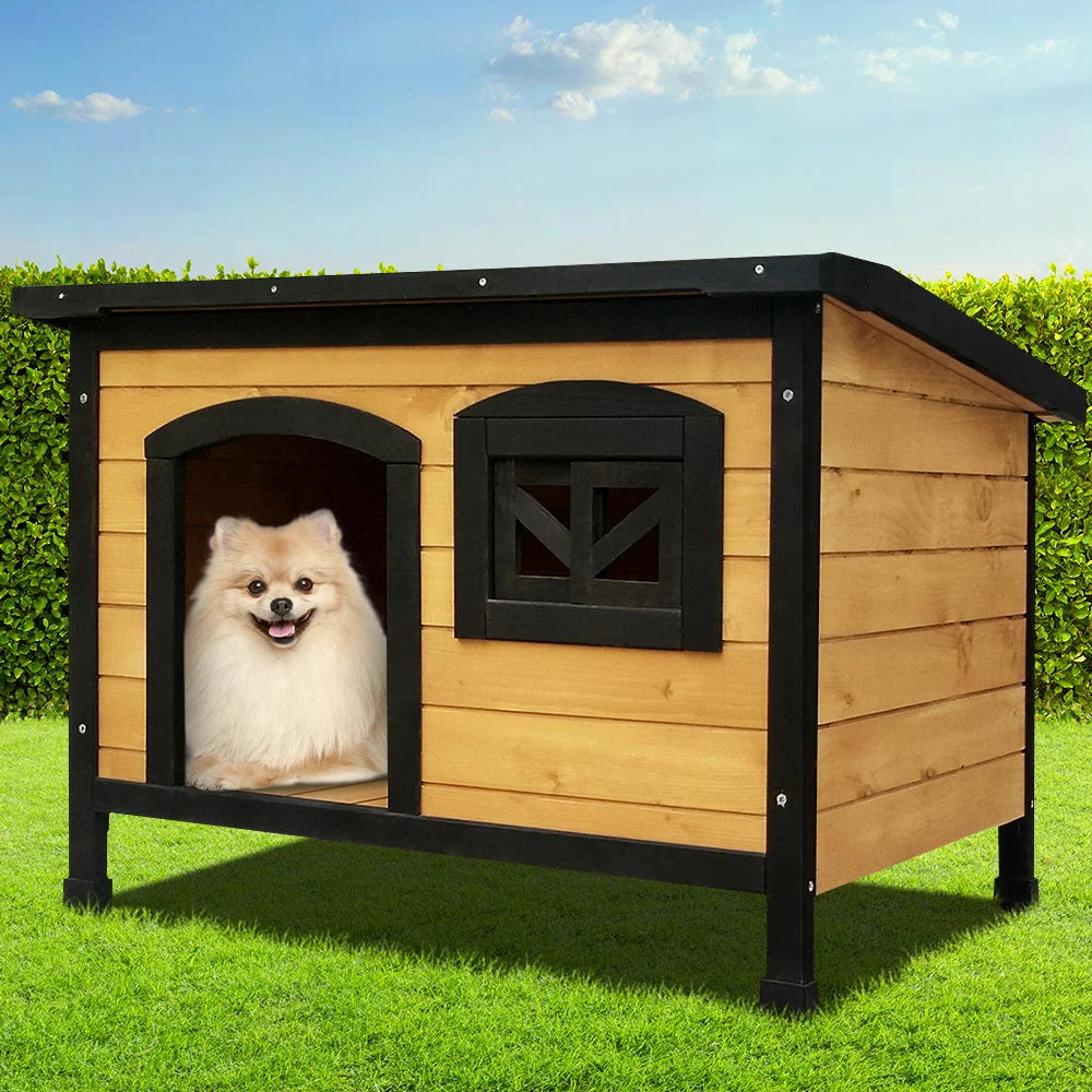 Wooden Pet Kennel (Medium) - Dog Supplies