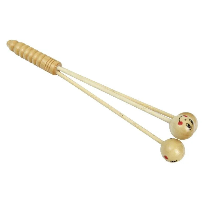 Wooden Smiling Face Knock Back Hammer Multifunctional