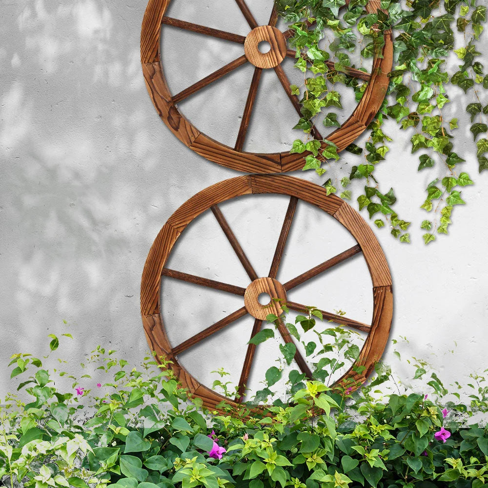 Wooden Wagon Wheel (2x) - DIY