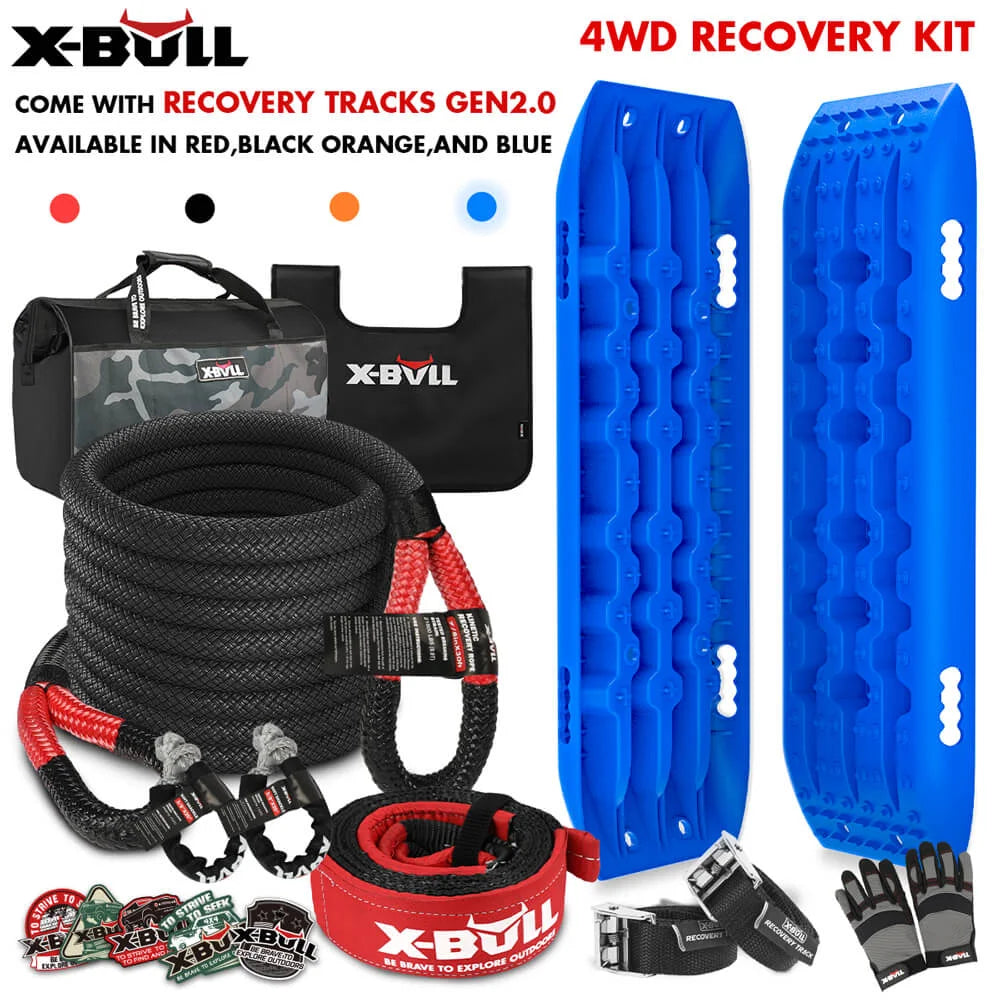 X-BULL 4X4 Recovery Kit Kinetic Recovery Rope Snatch Strap