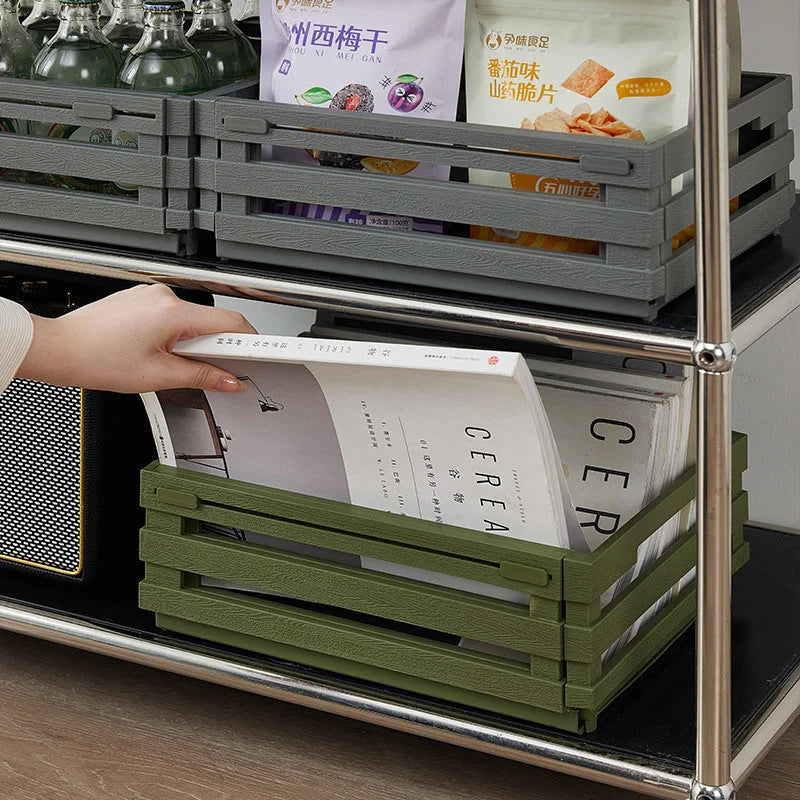 Yellowish Foldable Industrial Storage Crates - Portable