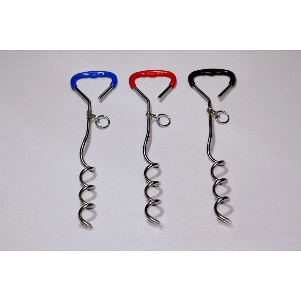 YES4PETS Pet Dog Puppy Chrome Plated Corkscrew Spiral Tie