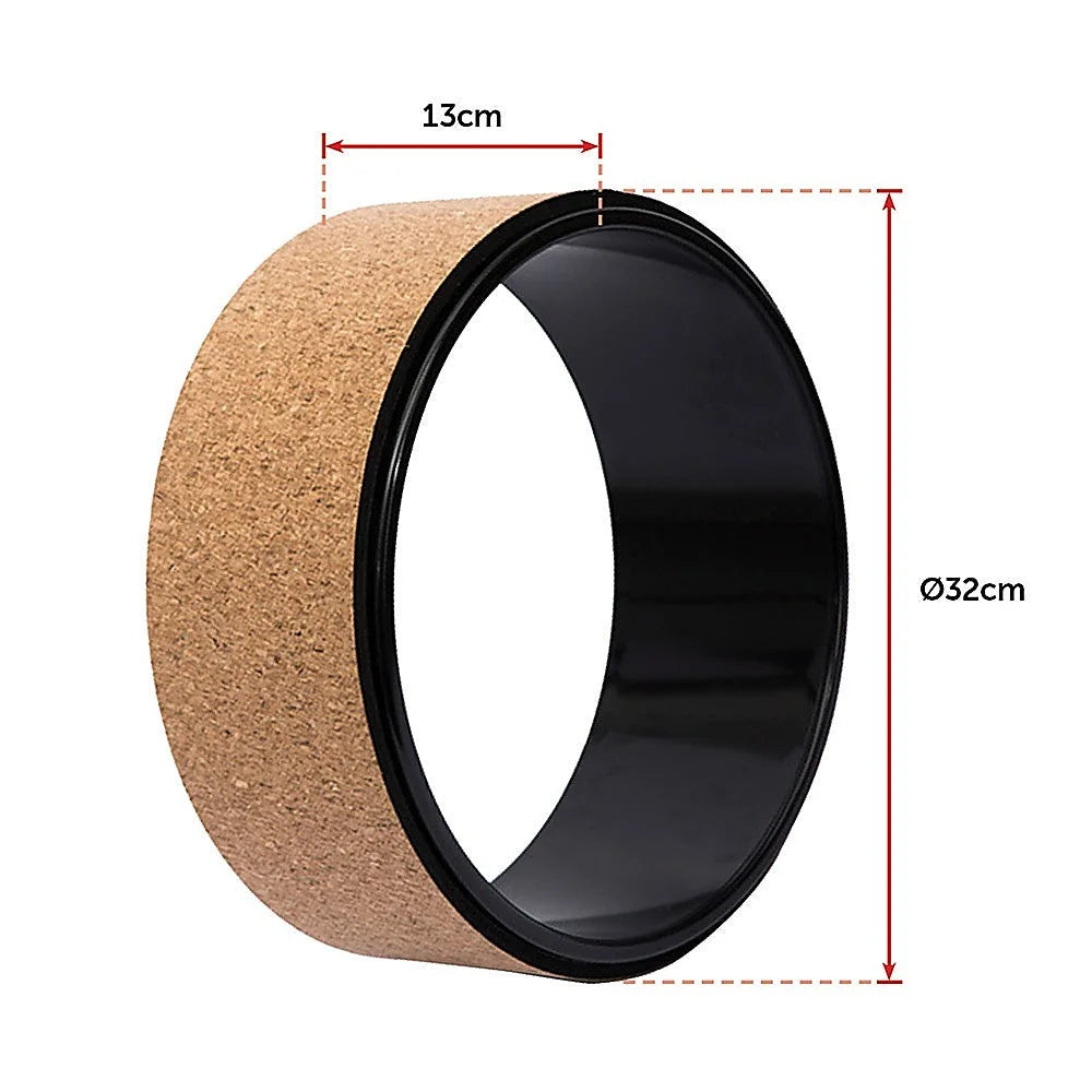 Yoga Pilates Wheel Cork Circle Prop Back Chest Hips Abdomen