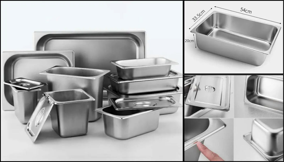 Gastronorm GN Pan Set Premium 12X Full Size 1/1 GN 20cm