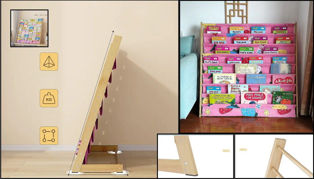 Children’s Bookshelf - Bookcase Magazine Rack Home Storage