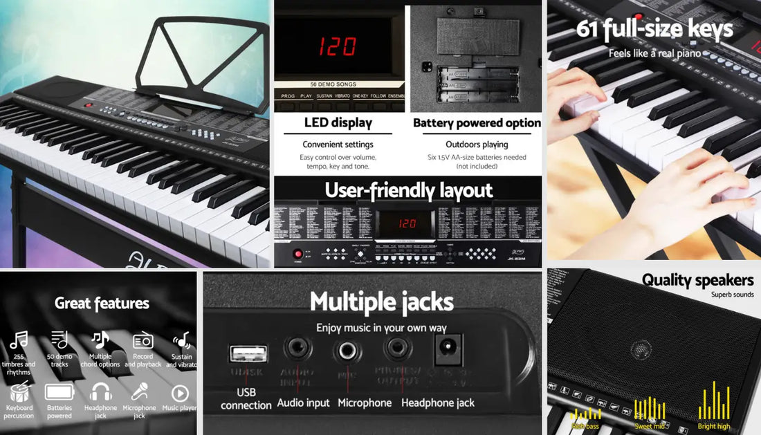 Discover the Joy of Music with the 61 Keys LED Electronic