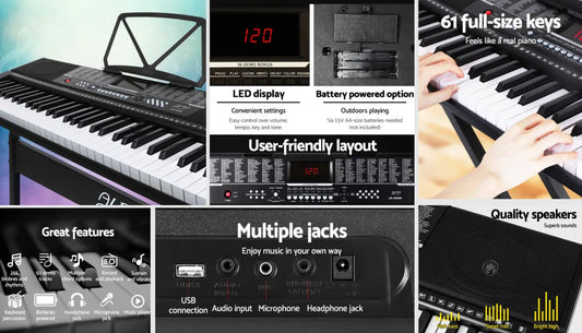 Discover the Joy of Music with the 61 Keys LED Electronic