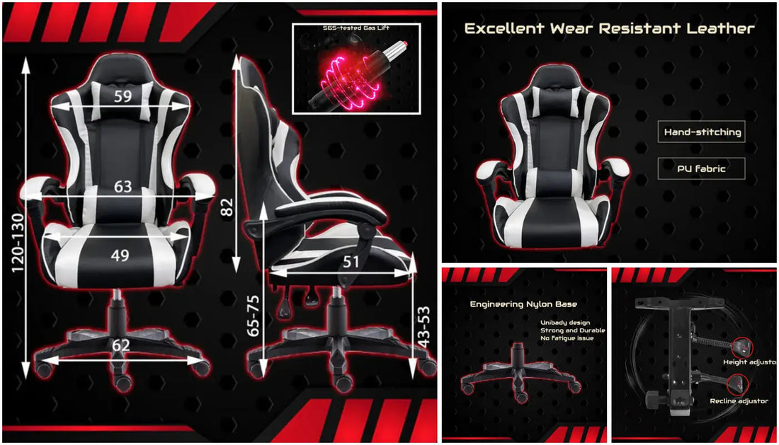 Gaming Chair Office Computer Seating Racing PU Executive
