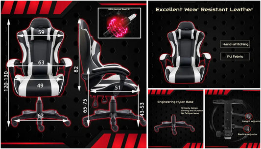 Gaming Chair Office Computer Seating Racing PU Executive