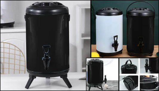 Stainless Steel Insulated Milk Tea Barrel 8X 18L Hot