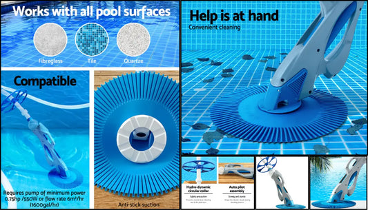 Swimming Pool Cleaner Floor Climb Wall Automatic Vacuum