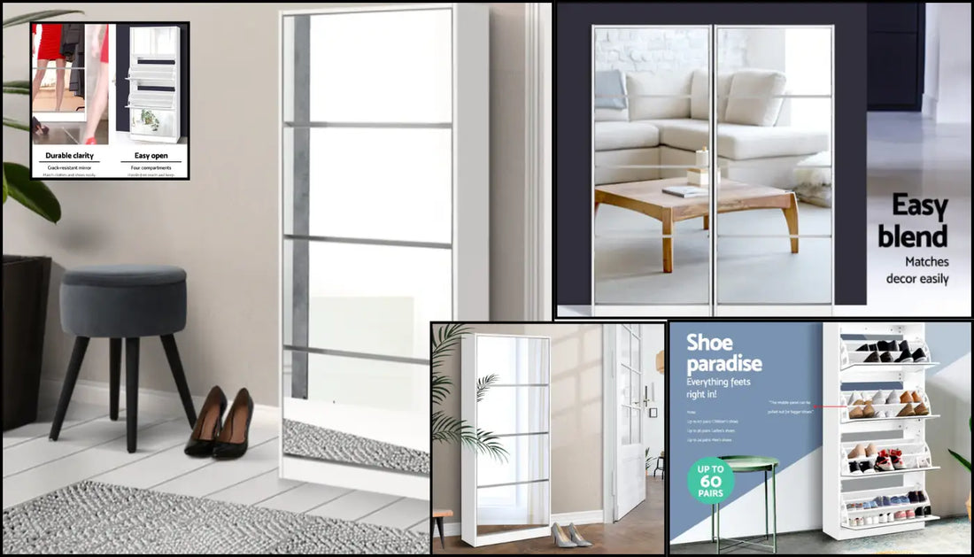 Transform Your Entryway with a Shoe Cabinet Mirror Storage