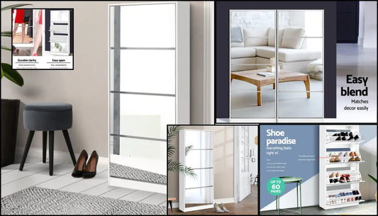 Transform Your Entryway with a Shoe Cabinet Mirror Storage