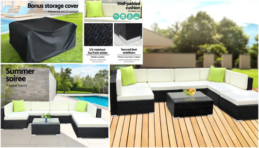 Transform Your Outdoor Space with a Stylish Wicker Sofa Set