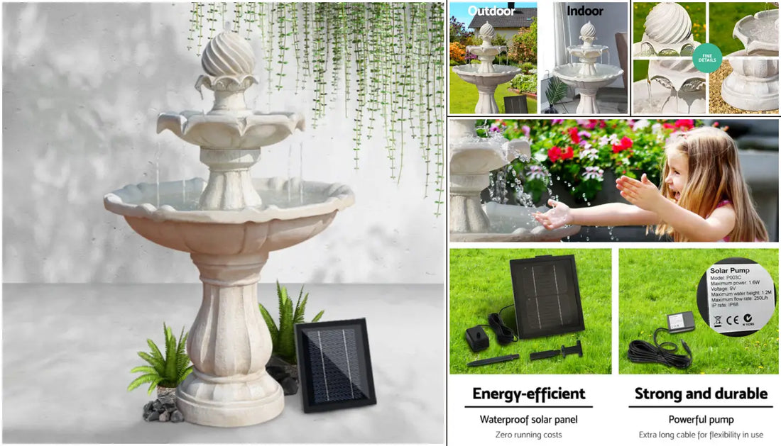 Transform Your Space with a Solar Powered Water Fountain: