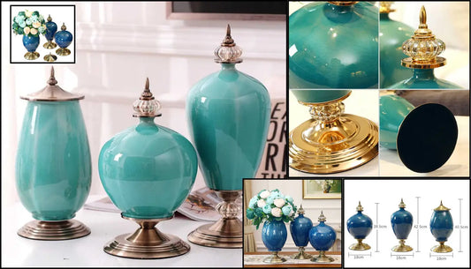 Why Choose the Ceramic Oval Flower Vase with Blue Flowers?