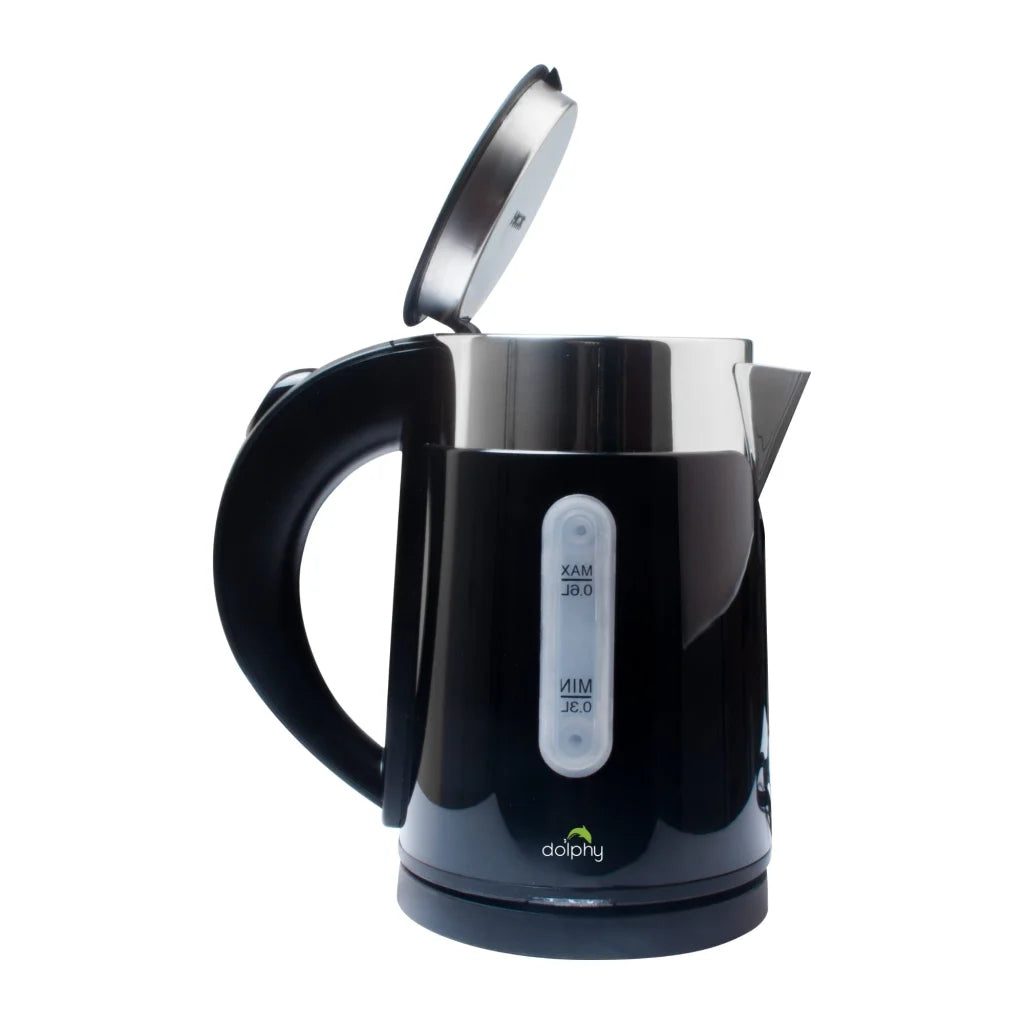0.6L Stainless Steel Electric Kettle Black - Appliances >