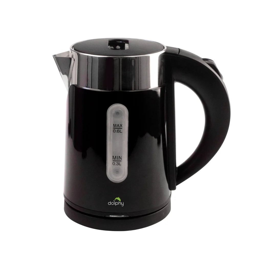 0.6L Stainless Steel Electric Kettle Black - Appliances >