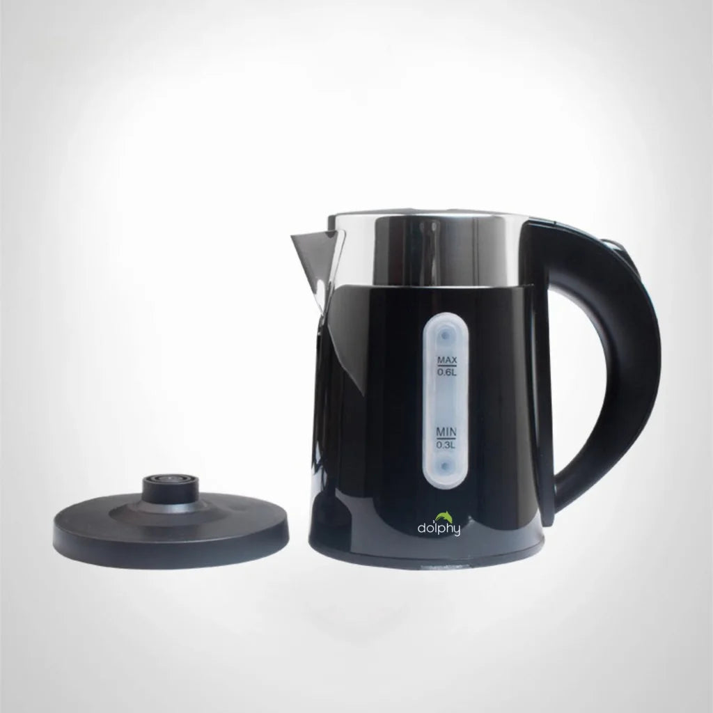 0.6L Stainless Steel Electric Kettle Black - Appliances >