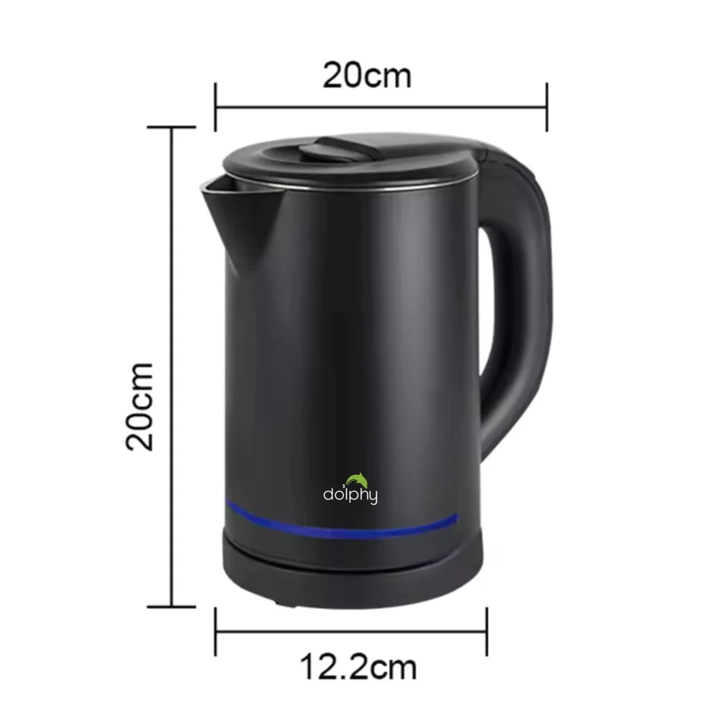 0.8L Electric Kettle Matt Black With Light Design