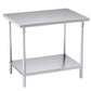 SOGA 100*70*85cm Commercial Catering Kitchen Stainless Steel Prep Work Bench