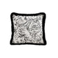 SOGA 45cm Pillow French Cover Style Floral Jacquard Woven Decorative Fringe Throw Pillow