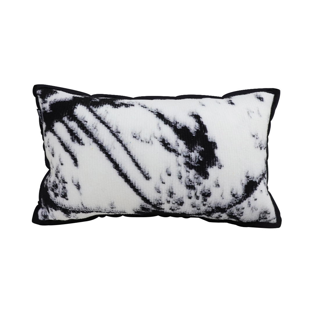 SOGA 35cm Throw Pillow Black and White Leopard Thick Premium Polyester Fiber for Home Decor