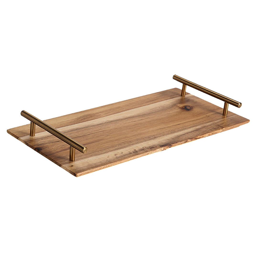 SOGA 36cm Brown Rectangle Wooden Acacia Food Serving Tray Charcuterie Board Centerpiece Home Decor