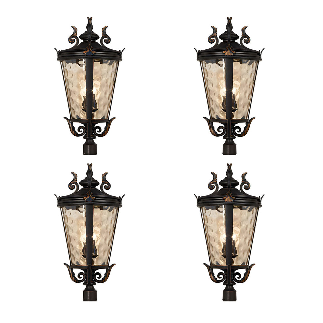 Vintage Lantern 4X 71.2cm Wall Lamp Modern Aluminum & Glass Wall Light Classic Outdoor Sconce Decorative Exterior Lighting