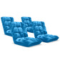 SOGA 4X Floor Recliner Folding Lounge Sofa Futon Couch Folding Chair Cushion Blue