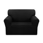 SOGA 1-Seater Black Sofa Cover Couch Protector High Stretch Lounge Slipcover Home Decor