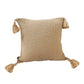 SOGA 50CM Light Brown Pillow with Tassel Accents, Rizzy Transitional Cover Throw Pillow